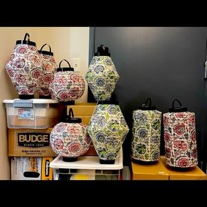Set of eight Floral Paper Lanterns from pottery barn!